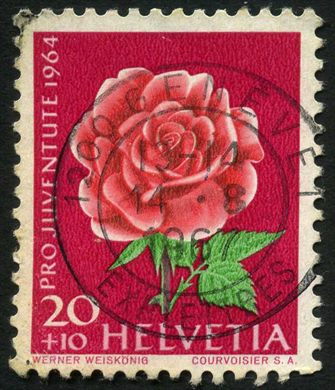 Suica - 1964 - Pro Juventute Flora Rosa - 20C Plus 10C