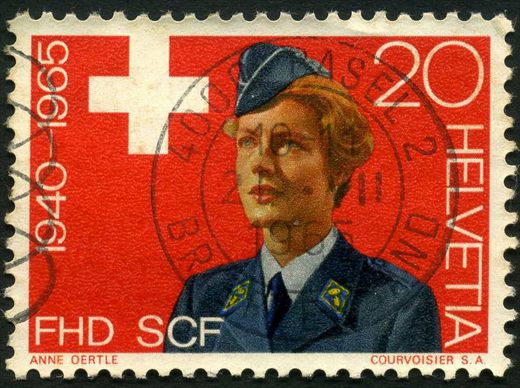 Suica - 1965 - Servico Feminino do Exercito - 20C