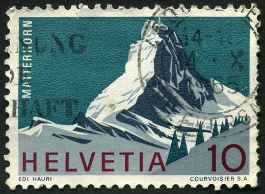 Suica - 1965 - Paisagens - Matterhorn - 10C