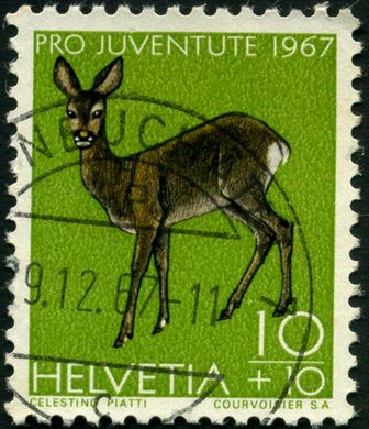 Suica - 1967 - Pro Juventute Fauna Corca - 10C Plus 10C