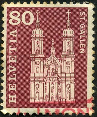 Suica - 1968 - Edificios e Monumentos - St Gallen Stiftskirche - 80C