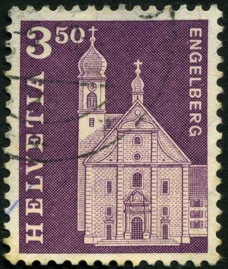 Suica - 1968 - Edificios e Monumentos - Engelberg Klosterkirche - 3.50C