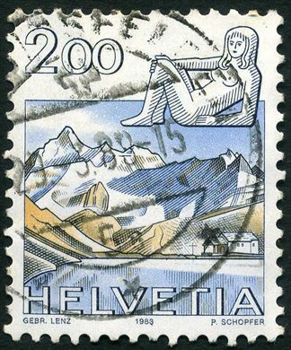 Suica - 1983 - Paisagens e Signos Virgem - 2.00FR