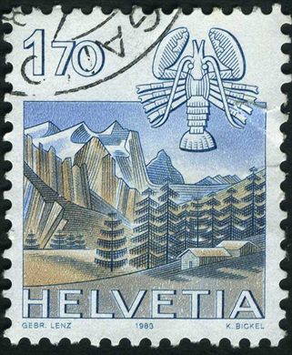 Suica - 1983 - Paisagens e Signos Cancer - 1.70FR