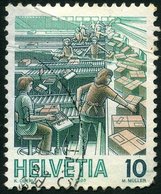 Suica - 1986 - Servicos Postais Distribuicao - 10C