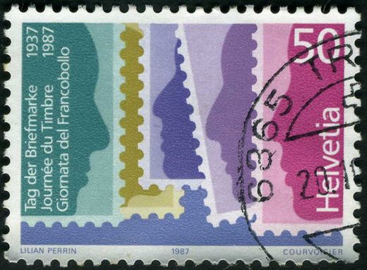 Suica - 1987 - Dia do Selo - 50C