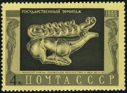 Uniao Sovietica - 1966 - Hermitage Veado Dourado Cita - 4K