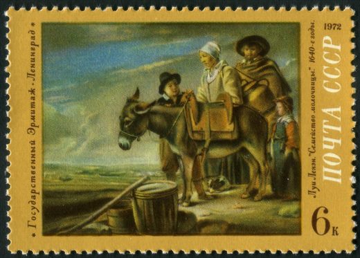 Uniao Sovietica - 1972 - Hermitage - Le Nain Familia da Leiteira - 6K