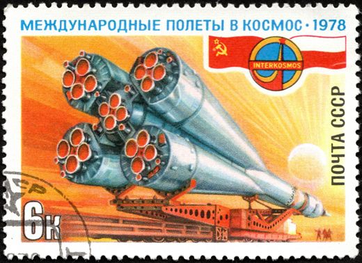 Uniao Sovietica - 1978 - Salyut 6 Soyuz Romanenko Grechko Conjunto - 15K