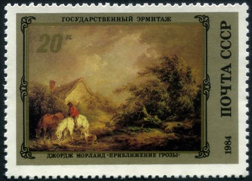 Uniao Sovietica - 1984 - Hermitage - Morland Aproximacao da Tempestade - 20K