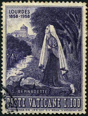 Vaticano - 1958 - Centenario Lourdes - S Bernadette - 100L