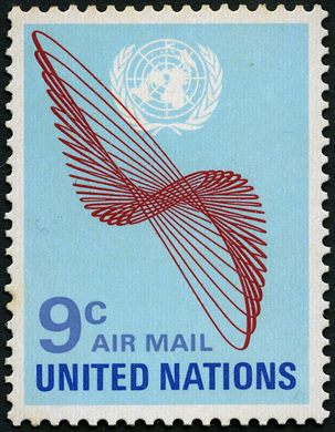 Nacoes Unidas - 1972 - Correio Aereo - 9C
