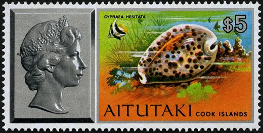 Aitutaki - 1974 - Conchas Marinhas - 5D