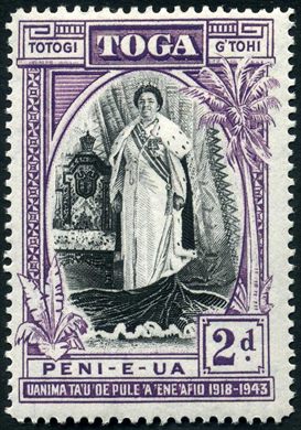 Tonga - 1943 - 25 Anos Reinado Salote - 2D