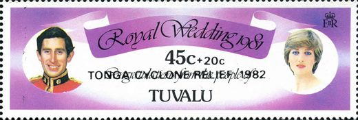 Tuvalu - 1982 - Casamento Real Ciclone Relief - 45c20c