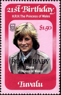 Tuvalu - 1982 - 21 Aniversario Princesa Gales Royal Baby - 1Dollar50
