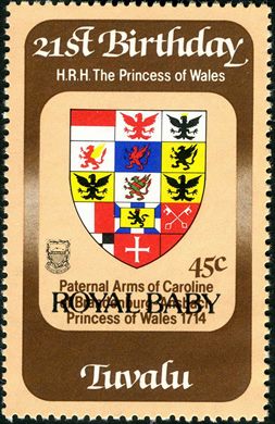 Tuvalu - 1982 - 21 Aniversario Princesa Gales Royal Baby - 45C