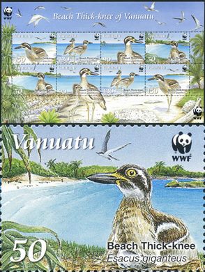 Vanuatu - 2009 - WWF Beach Thick-knee - 50VT