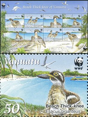 Vanuatu - 2009 - WWF Beach Thick-knee - 50VT