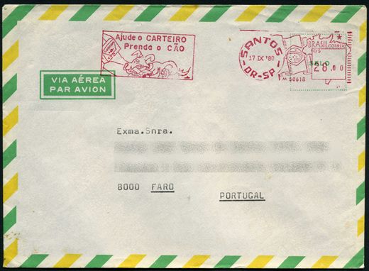 Brasil - 1980 - Franquia Mecanica Santos - 28Cr