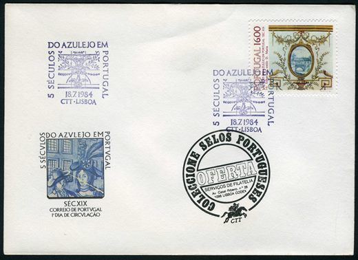 Portugal - 1984 - Azulejo Sec XIX Silhar D Maria - 16Esc