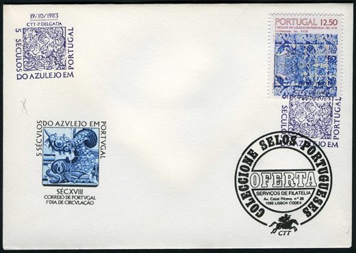 Portugal - 1983 - Azulejo Sec XVIII Albarrada - 12Esc50