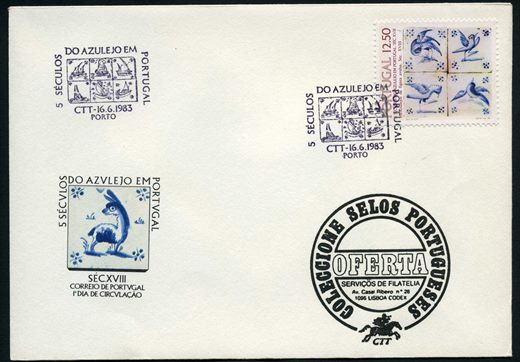 Portugal - 1983 - Azulejo Sec XVIII Figura Avulsa - 12Esc50