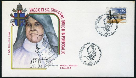 Portugal - 1982 - FDC Visita Joao Paulo II Annulo Coimbra - 0 50Esc