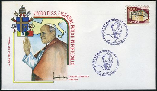 Portugal - 1982 - FDC Visita Joao Paulo II Annulo Funchal - 2 00Esc