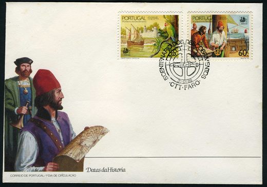 Portugal - 1989 - FDC Datas da Historia 5 Centenario Descobrimentos - S Jorge da Mina Atlantico Sul - Sem Valor