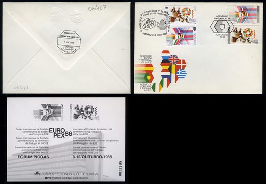 Portugal - 1986 - FDC Europex 86 - Adesao CEE - Sem Valor