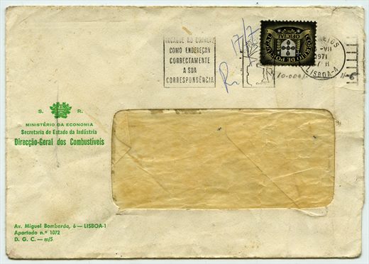 Portugal - 1971 - Sobrescrito Oficial Ministerio da Economia - Sem Valor