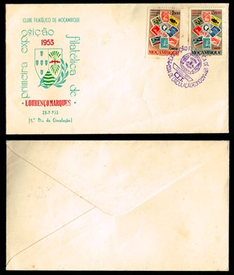 Mocambique (Colonia portuguesa) - 1953 - Expo Filatelica Lourenco Marques - FDC 1Esc 3Esc