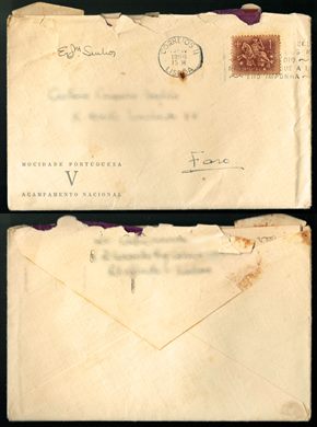 Portugal - 1956 - Sobrescrito Mocidade Portuguesa V Acampamento Nacional - 1Esc00