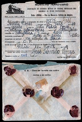 Portugal (Monte-Pio Ferro-Viario) - 1949 - Sobrescrito Lacrado - Sem Valor