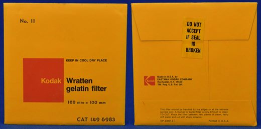 Kodak Wratten gelatin filter No.11 CAT 149 6983