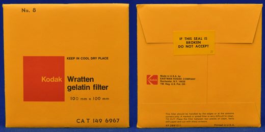 Kodak Wratten gelatin filter No.8 CAT 149 6967