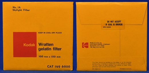 Kodak Wratten gelatin filter No.1A Skylight Filter CAT 149 6900