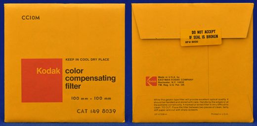 Kodak Color compensating filter No.CC10M CAT 149 8039