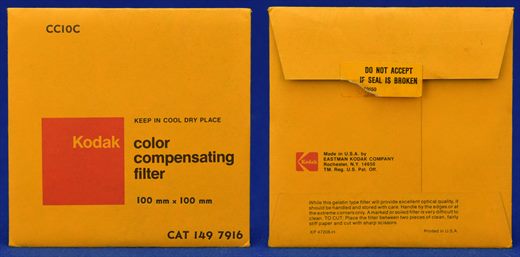 Kodak Color compensating filter No.CC10C CAT 149 7916