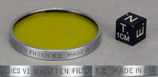 Wratten K2 Series VI filtro amarelo para fotografia preto e branco