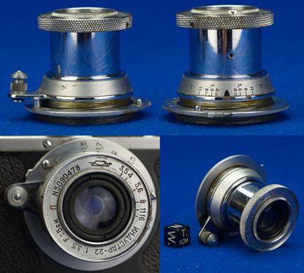 Industar-22 55mm f3,5 Collapsible lens M39 mount KMZ 5090478