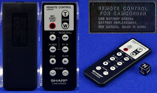 Sharp camcorder remote control G0040TA