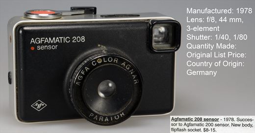 Agfa Agfamatic 208 sensor