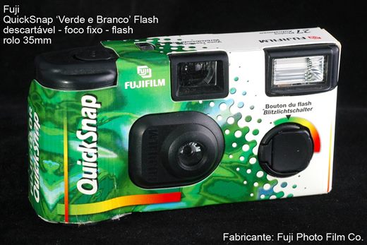 Fujifilm QuickSnap green and white Flash