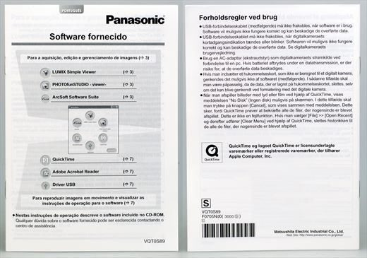 Panasonic VQT0S89 F0705Nd0