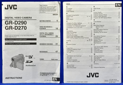 JVC GR-D290 - GR-D270