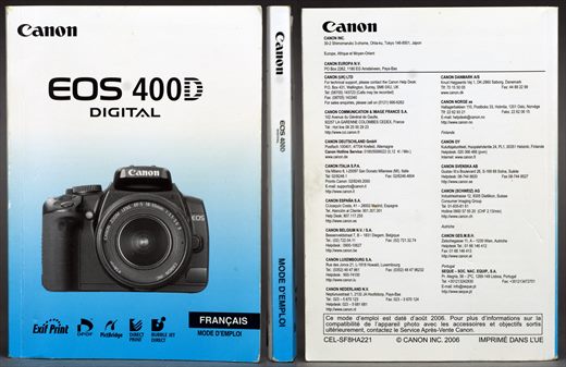 Canon EOS 400D Francais