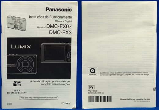 Panasonic DMC-FX07 DMC-FX3