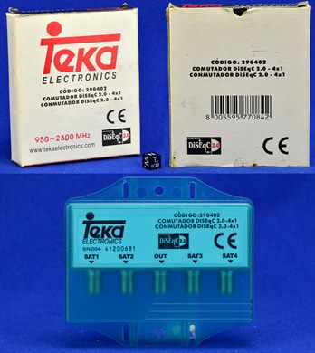 Teka Comutador DiSEqC 2.0 - 4x1 290402